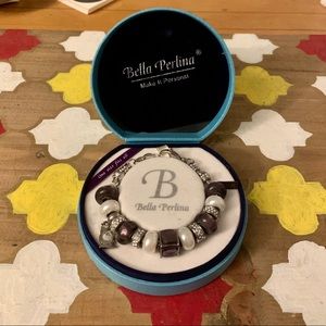 Bella Perlina Adjustable Bracelet with Owl Charm